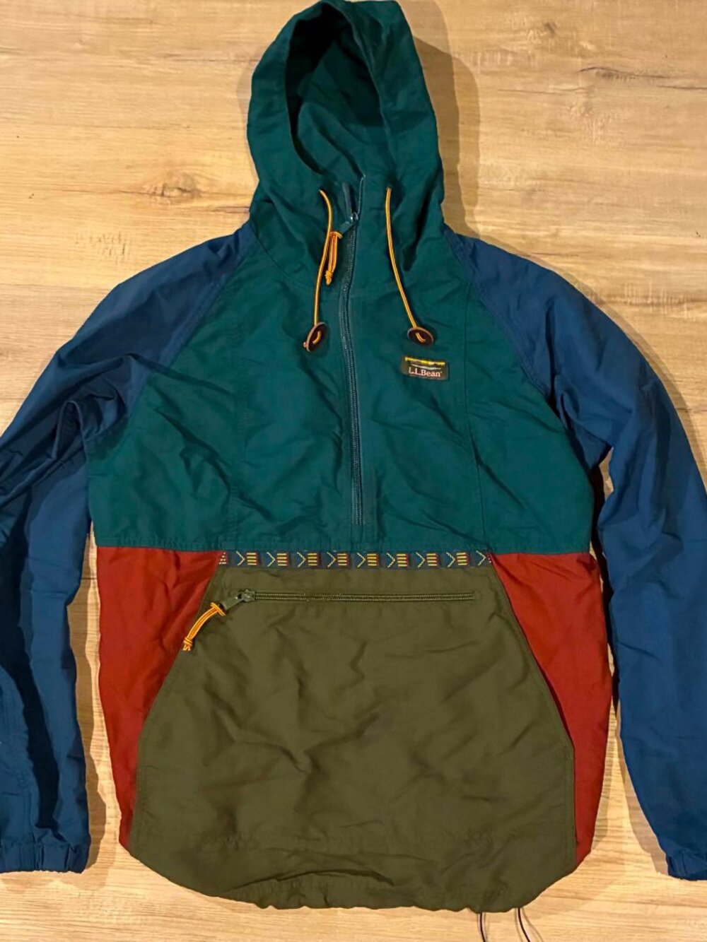 L.L.Bean Women's mountain classic 1/2 zip pullovr spruce/tuscan olive EUC small